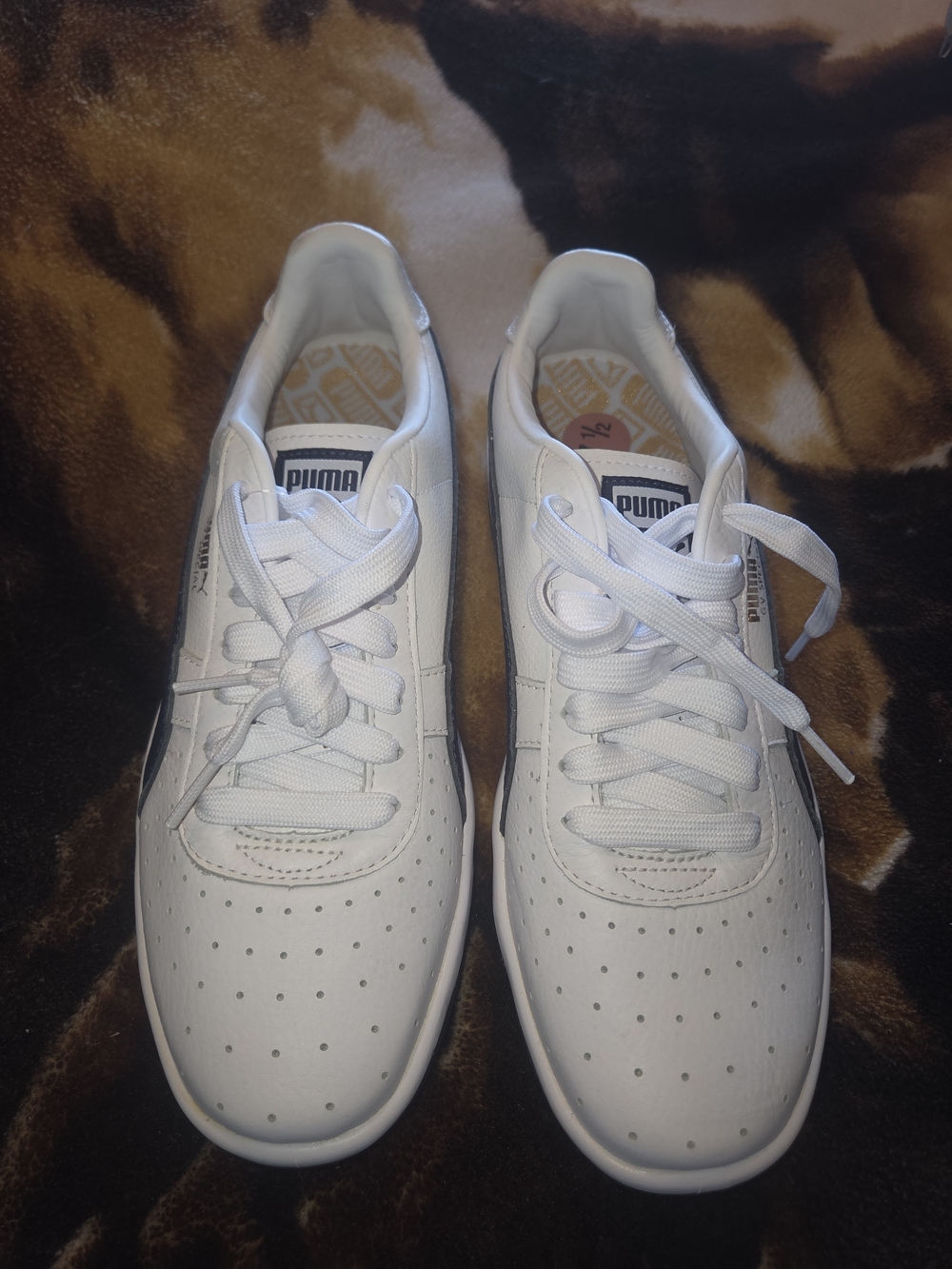Puma Men's GV Special White w/ Blue Sneakers 7.5